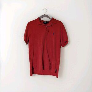 Polo Ralph Lauren Classic Custom Fit Polo Shirt Men’s Medium Red Cotton Vintage